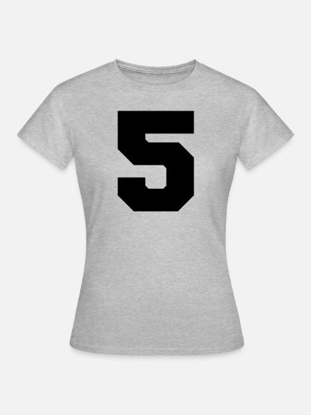 5 - Frauen T-Shirt - Grau meliert