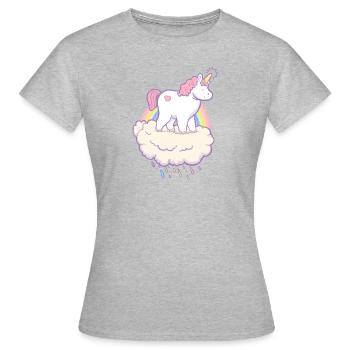 Chubby unicorn - Women's T-Shirt - heather grey - Front - AI Model Female 172 dark (172cm)