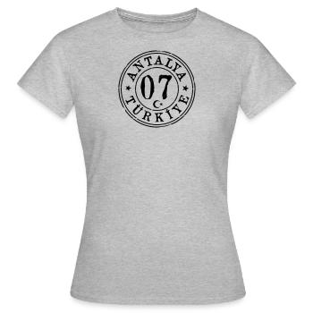 Antalya 07 Vintage - Frauen T-Shirt - Grau meliert - Vorne - AI Model Female 172 dark (172cm)