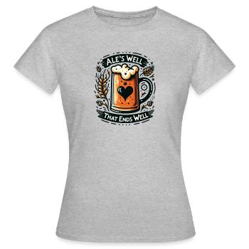 Ale's Well that Ends Well - Women's T-Shirt - heather grey - Front - AI Model Female 172 dark (172cm)