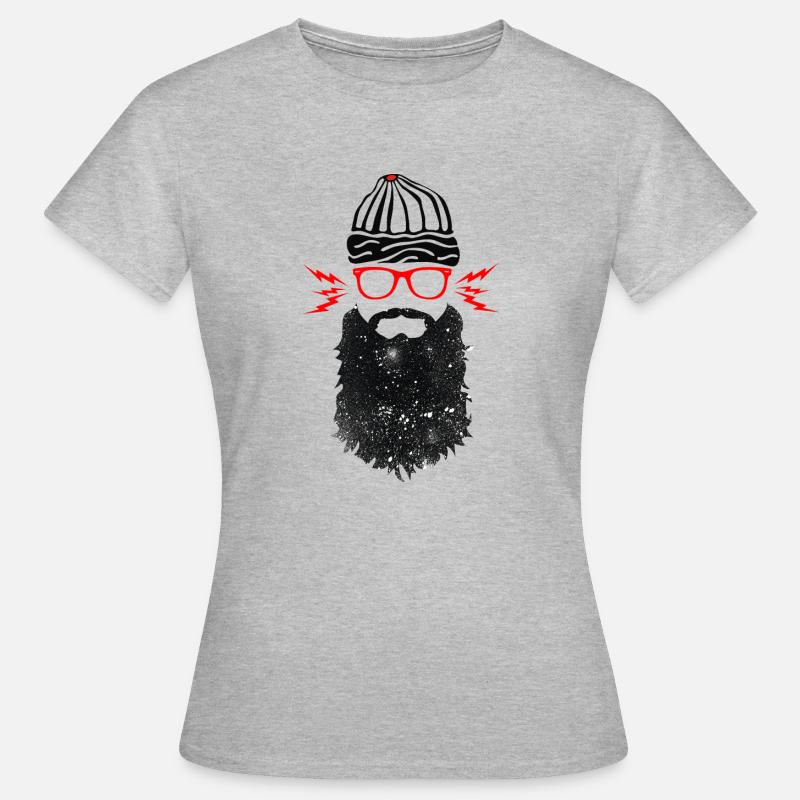 Nerd Beard Glasses - Women's T-Shirt - heather grey