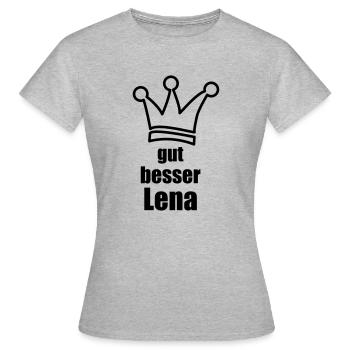 Lena - Frauen T-Shirt - Grau meliert - Vorne - AI Model Female 172 dark (172cm)