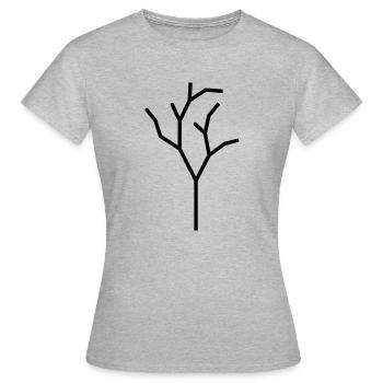 Abstract Tree Branch Branch Nature Shape Symbol - Women's T-Shirt - heather grey - Front - AI Model Female 172 dark (172cm)