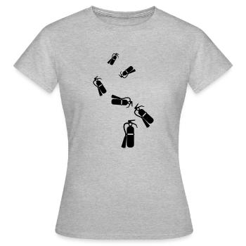 Fire extinguisher symbol - Women's T-Shirt - heather grey - Front - AI Model Female 172 dark (172cm)