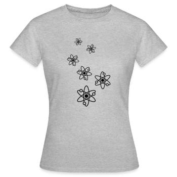 Icône Atom - T-shirt Femme - gris chiné - Devant - AI Model Female 172 dark (172cm)