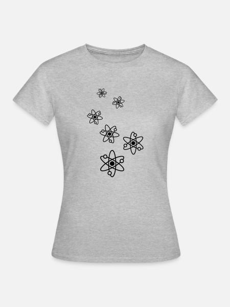 Atom Symbol - Frauen T-Shirt - Grau meliert