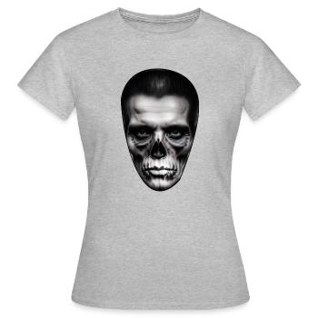 Tête tatouée - Dark Design - T-shirt Femme - gris chiné - Devant - AI Model Female 172 dark (172cm)