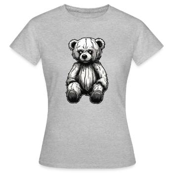 Ours en peluche / Peluche / Animal en peluche / Idée cadeau - T-shirt Femme - gris chiné - Devant - AI Model Female 172 dark (172cm)
