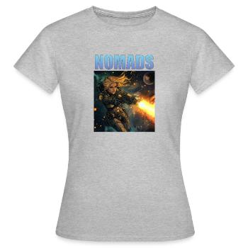 Blaster Girl 1 - Frauen T-Shirt - Grau meliert - Vorne - AI Model Female 172 dark (172cm)