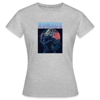 Blaster Girl 3 - Frauen T-Shirt - Grau meliert - Vorne - AI Model Female 172 dark (172cm)