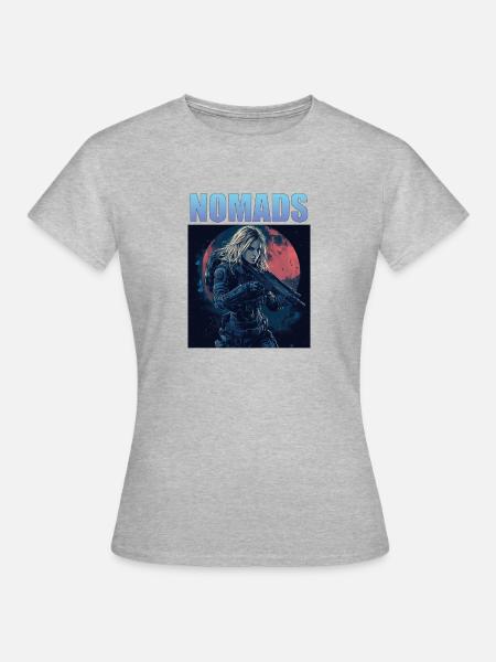 Blaster Girl 3 - Frauen T-Shirt - Grau meliert