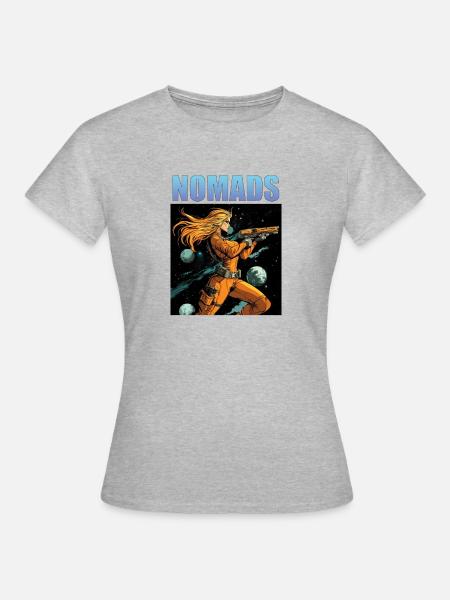 Blaster Girl 4 - Frauen T-Shirt - Grau meliert