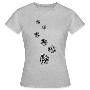 Océan de corail - T-shirt Femme - gris chiné - Devant - AI Model Female 172 dark (172cm)