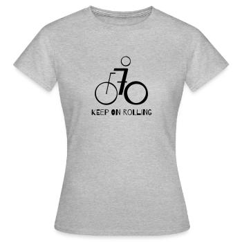 Happy 70th birthday - cyclists! - Women's T-Shirt - heather grey - Front - AI Model Female 172 dark (172cm)