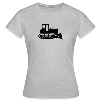 Bulldozer - T-shirt Femme - gris chiné - Devant - AI Model Female 172 dark (172cm)