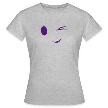 clin oeil yeux - T-shirt Femme - gris chiné - Devant - AI Model Female 172 dark (172cm)