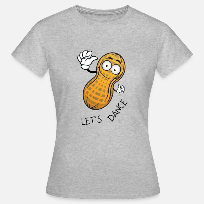 Cacahuètes Let’s Dance Peanut - T-shirt Femme - gris chiné