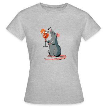 Graue Ratte Aperitif Aperoli Spritz Campari Drink - Frauen T-Shirt - Grau meliert - Vorne - AI Model Female 172 dark (172cm)