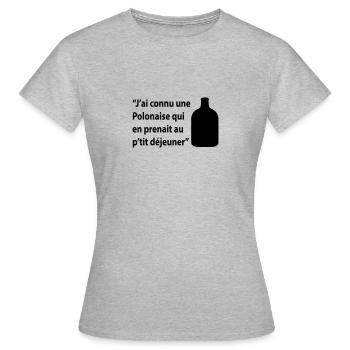 tonton flingueur - T-shirt Femme - gris chiné - Devant - AI Model Female 172 dark (172cm)