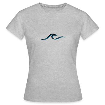 Vague vague Surf Eau Rat Surfer - T-shirt Femme - gris chiné - Devant - AI Model Female 172 dark (172cm)