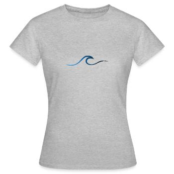Vague vague Surf Eau Rat Surfer - T-shirt Femme - gris chiné - Devant - AI Model Female 172 dark (172cm)