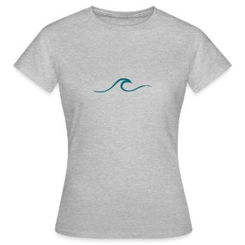 Vague vague Surf Eau Rat Surfer - T-shirt Femme - gris chiné - Devant - AI Model Female 172 dark (172cm)