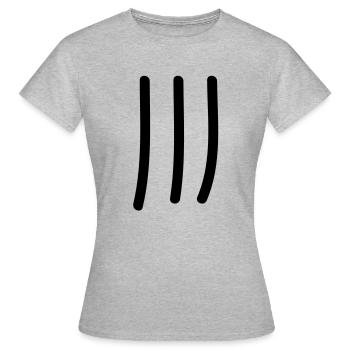 tage_zaehlen_3 - Frauen T-Shirt - Grau meliert - Vorne - AI Model Female 172 dark (172cm)