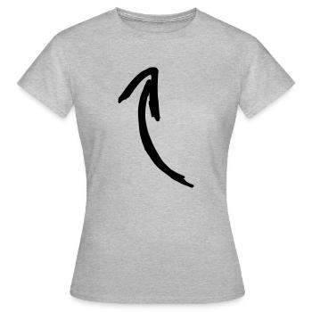 Flèche Icône Cadeau Drôle Je suis le clipart - T-shirt Femme - gris chiné - Devant - AI Model Female 172 dark (172cm)