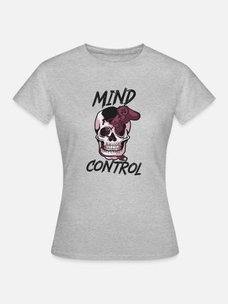 Mind Control Gaming-Design - Frauen T-Shirt - Grau meliert