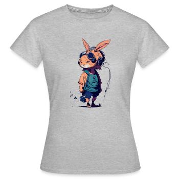 Bunny girl - Women's T-Shirt - heather grey - Front - AI Model Female 172 dark (172cm)