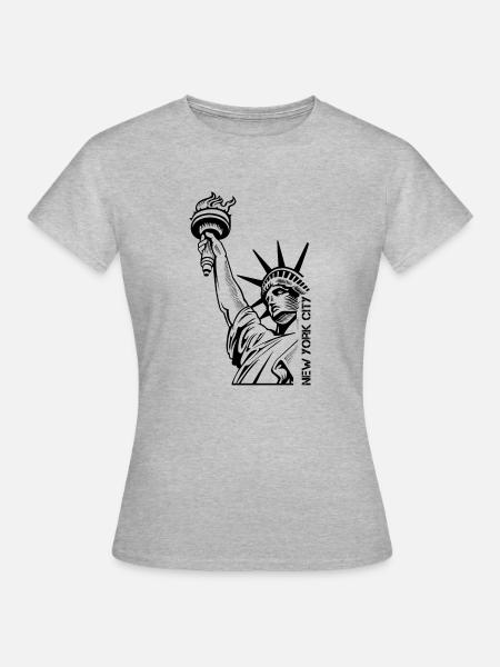 New York City - Frauen T-Shirt - Grau meliert
