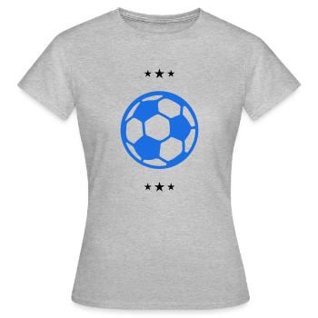 football - T-shirt Femme - gris chiné - Devant - AI Model Female 172 dark (172cm)
