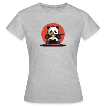 Pixel Panda - T-shirt Femme - gris chiné - Devant - AI Model Female 172 dark (172cm)