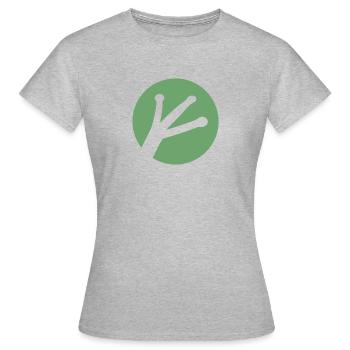 Grenouille pied nature logo - T-shirt Femme - gris chiné - Devant - AI Model Female 172 dark (172cm)