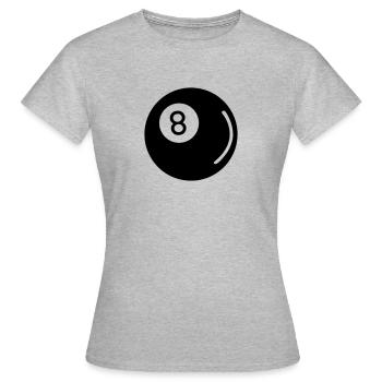 billard 8 - T-shirt Femme - gris chiné - Devant - AI Model Female 172 dark (172cm)