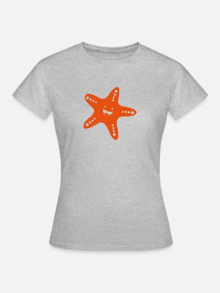 seestern 01 - Frauen T-Shirt - Grau meliert