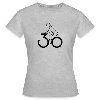 Radfaher * celebrates 30 (black) - Women's T-Shirt - heather grey - Front - AI Model Female 172 dark (172cm)