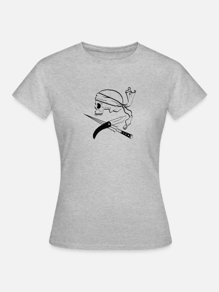 Eine Bandera Nera - Frauen T-Shirt - Grau meliert