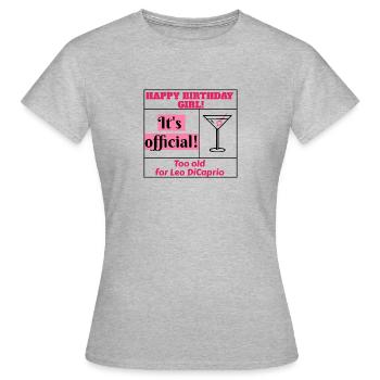 I love clothes / Happy Birthday Girl - Women's T-Shirt - heather grey - Front - AI Model Female 172 dark (172cm)