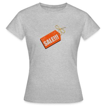 SALE - Women's T-Shirt - heather grey - Front - AI Model Female 172 dark (172cm)