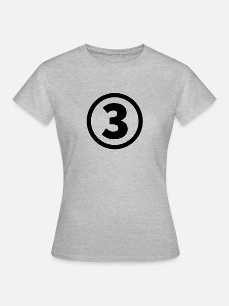 number three numéro trois - T-shirt Femme - gris chiné