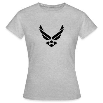 logo de l'armée de l'air - T-shirt Femme - gris chiné - Devant - AI Model Female 172 dark (172cm)
