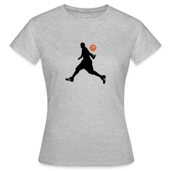 JOUEURS DE BASKET DÉPLACER - T-shirt Femme - gris chiné - Devant - AI Model Female 172 dark (172cm)
