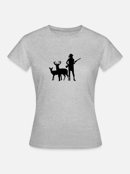 jagd jaegerin - Frauen T-Shirt - Grau meliert