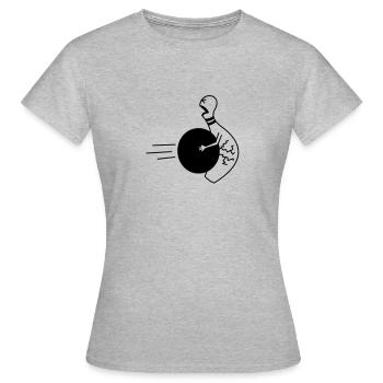 ouch Bowling - Women's T-Shirt - heather grey - Front - AI Model Female 172 dark (172cm)