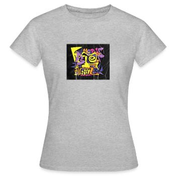 Tiki en plastique - T-shirt Femme - gris chiné - Devant - AI Model Female 172 dark (172cm)