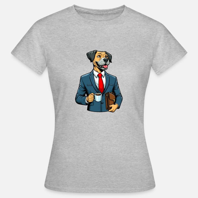 Business Office Work Work Great Dane Suit - Women's T-Shirt - heather grey