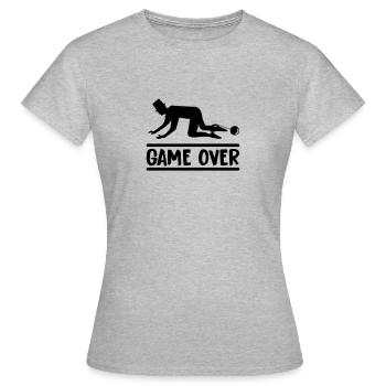 braeutigam game over 02 - Frauen T-Shirt - Grau meliert - Vorne - AI Model Female 172 dark (172cm)