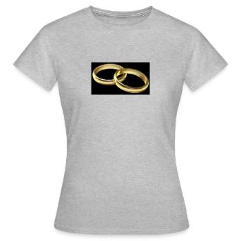 Eheringe - Frauen T-Shirt - Grau meliert - Vorne - AI Model Female 172 dark (172cm)