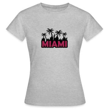 Miami - T-shirt Femme - gris chiné - Devant - AI Model Female 172 dark (172cm)